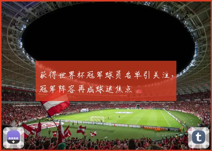 获得世界杯冠军球员名单引关注,冠军阵容再成球迷焦点